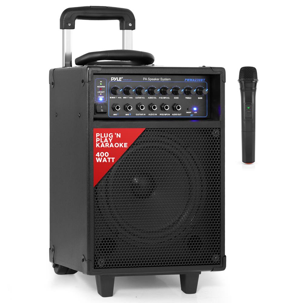 Parlante Portátil PA con micrófono PYLE-PRO PWMA230BT