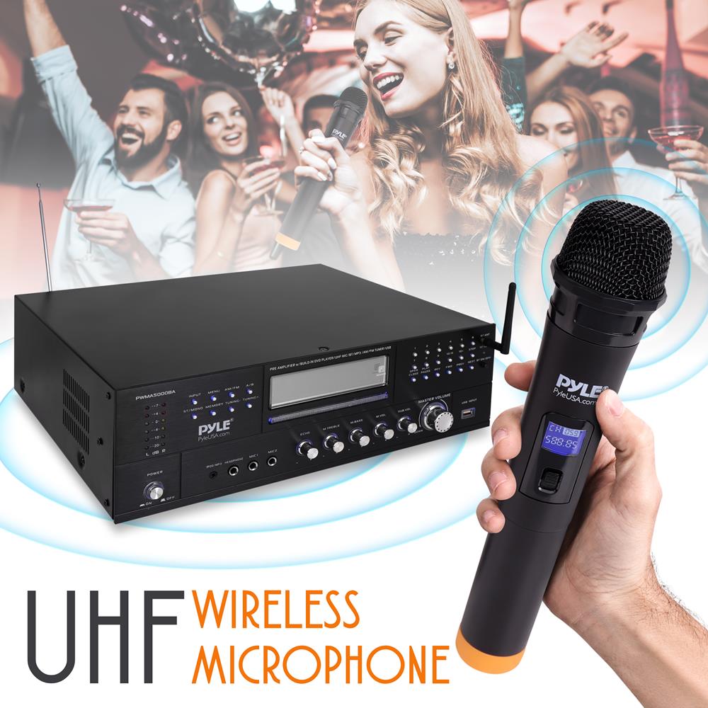 Amplificador de micrófono inalámbrico PYLE-PROPWMA5000BA