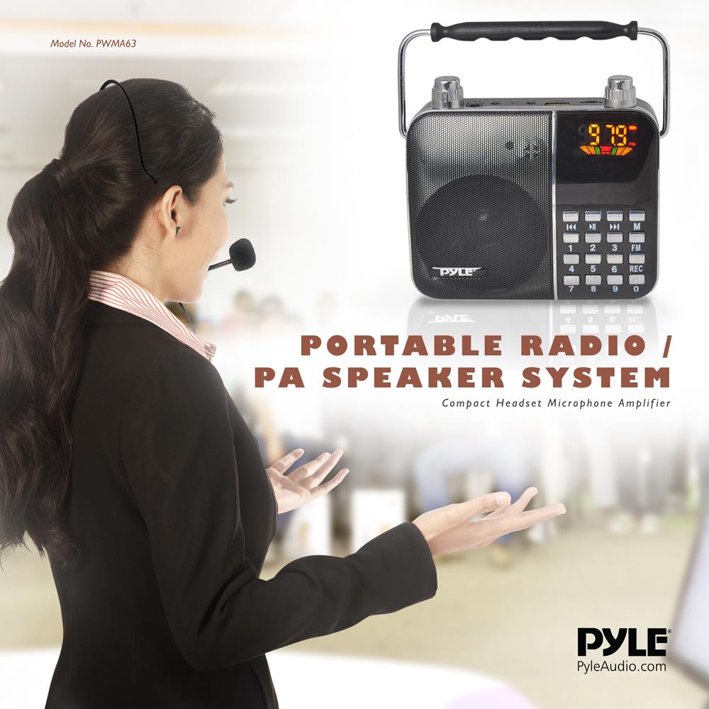 Reproductor Portátil negro PYLE-PRO PWMA63