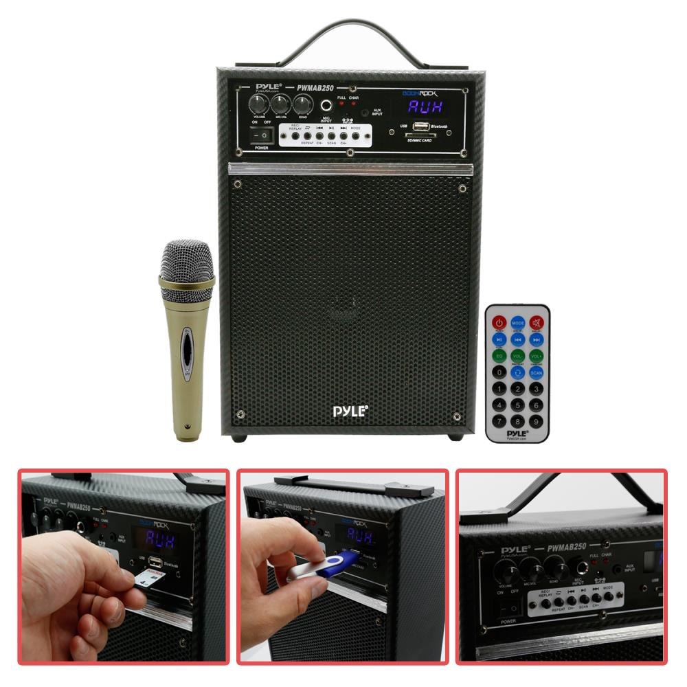 Parlante Portátil autoamplificados PYLE-PRO PWMAB250BK