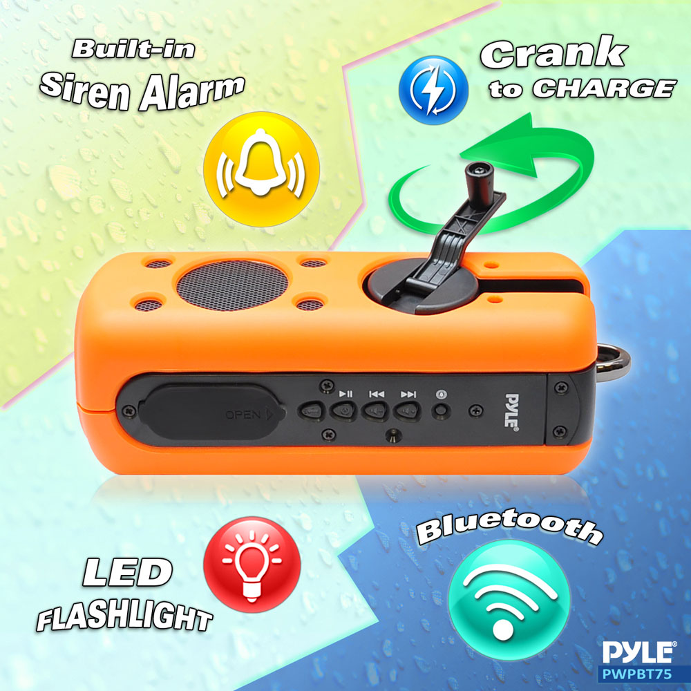 Parlante Portátil con Bluetooth azul PYLE-SPORT PWPBT75BL