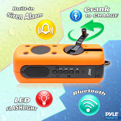 Parlante Portátil con Bluetooth azul PYLE-SPORT PWPBT75BL