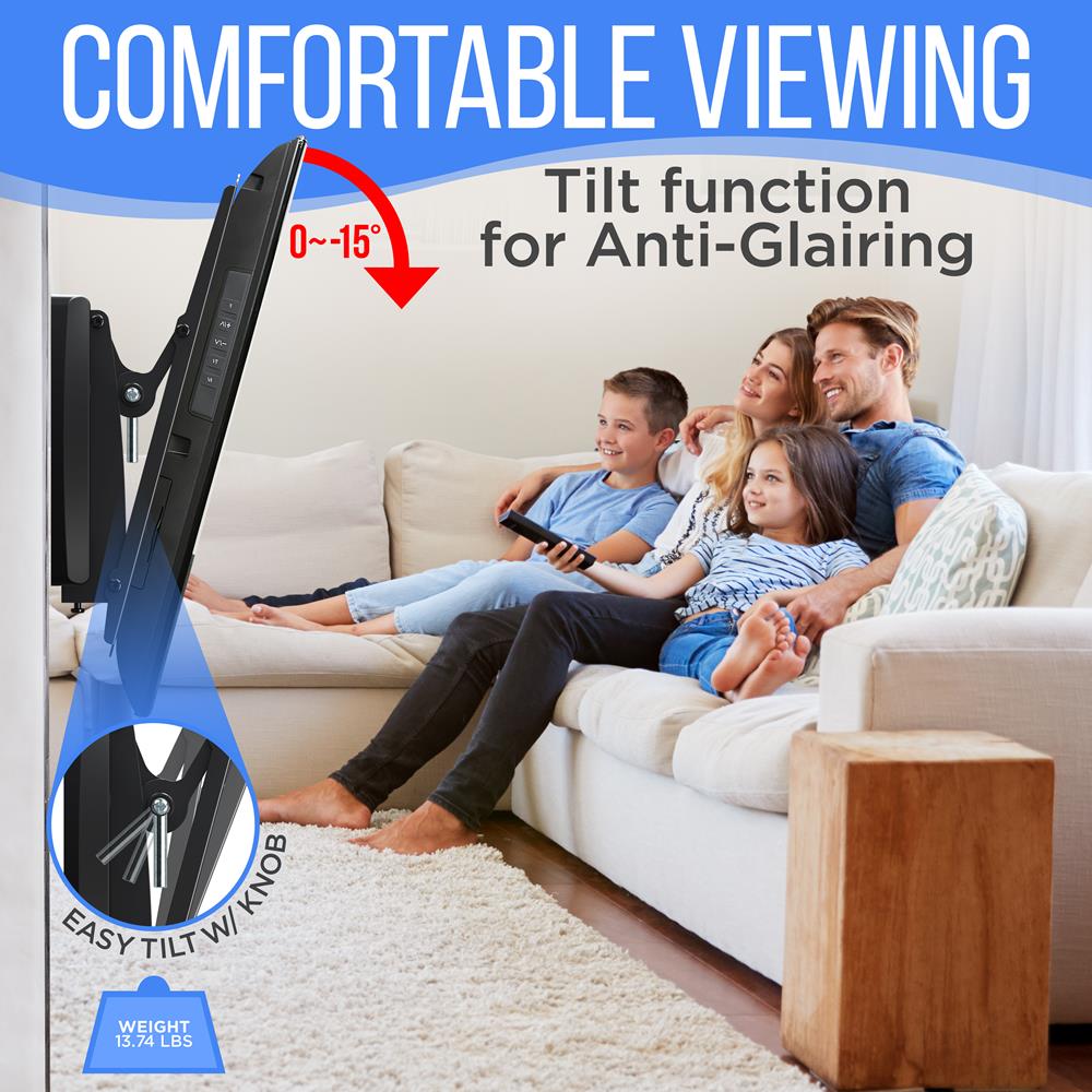Soporte de montaje para TV color negro PYLE-HOME PYWM24
