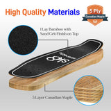 Skateboards de madera color negro SERENELIFE SL5SBBK