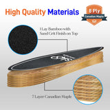 Skateboards de madera color negro SERENELIFE SL7SBBK