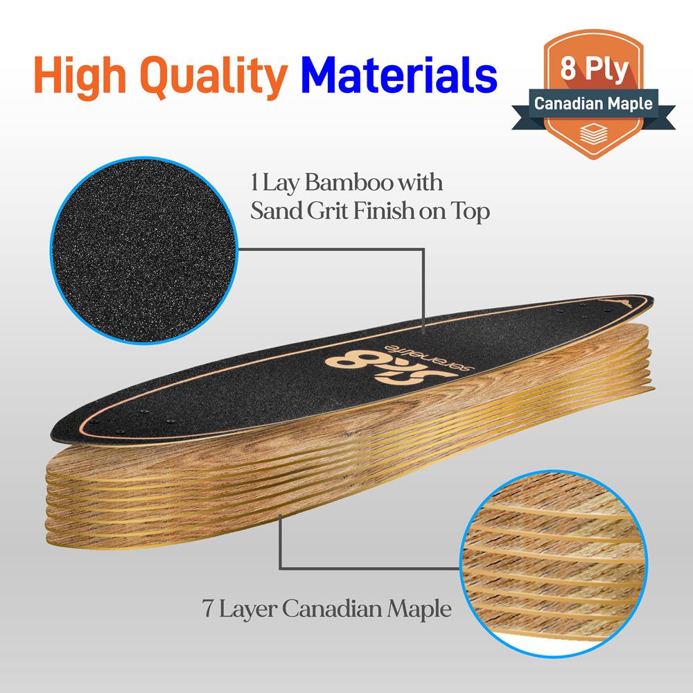 Skateboards de arce canadiense SERENELIFE ‎SL7SBGR