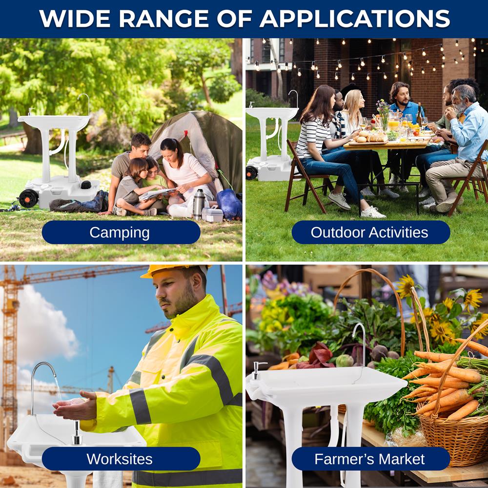 Fregadero portátil de grifo de agua SERENELIFE SLCASN25