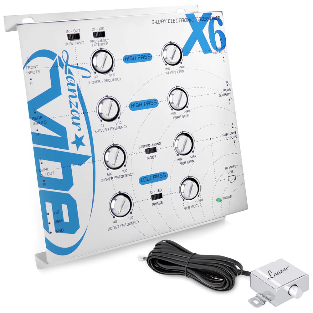 Ecualizador electronico de 3 vias LANZAR VIBEX6