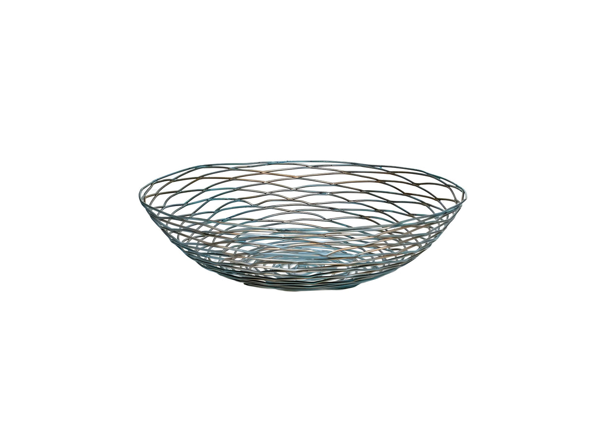 Cesta Redonda de 10" Patina, Pack de 6, Ideal para Decorar