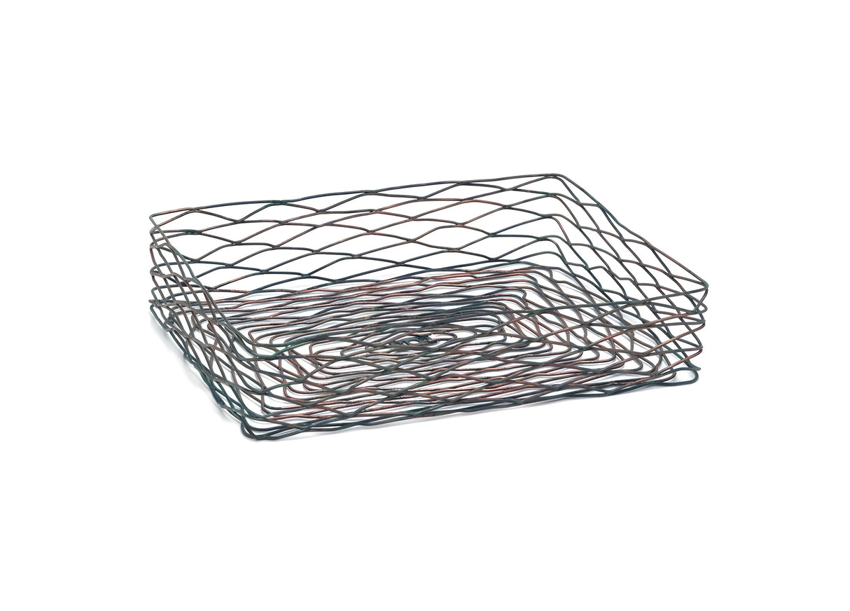 Cesta Patina 14" x 11" Pack de 6 Piezas - Ideal para Decorar