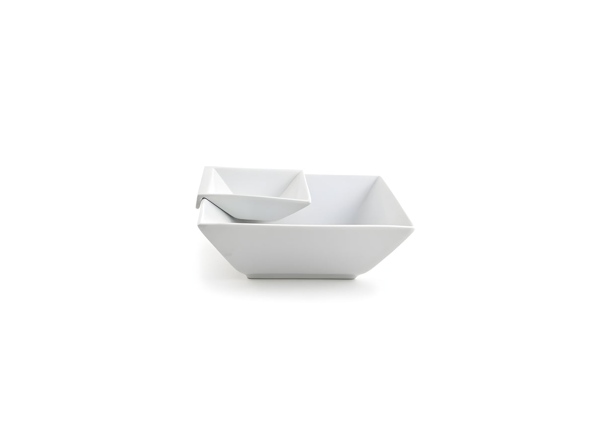 Tazón Alto Kyoto™ 9" Cuadrado 60 oz - Paquete de 2 piezas