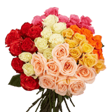 100 tallos de rosas de 4 colores surtidos