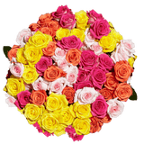 100 tallos de rosas de 4 colores surtidos