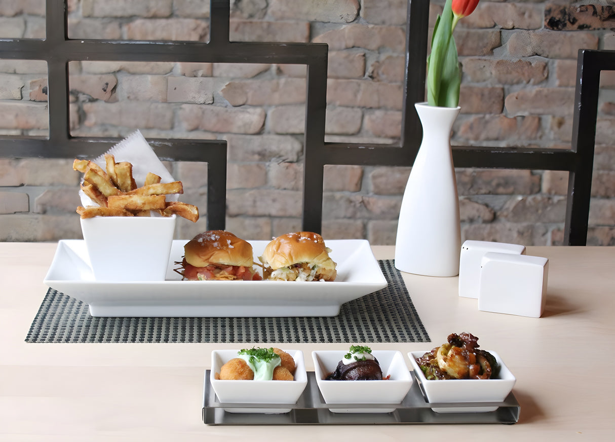 Soporte Triple de Platos de Acero Inoxidable - Pack de 6 pcs