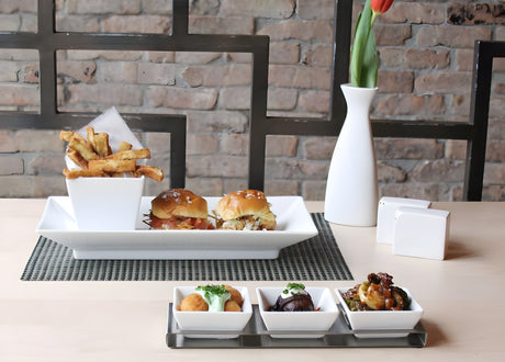 Soporte Triple de Platos de Acero Inoxidable - Pack de 6 pcs
