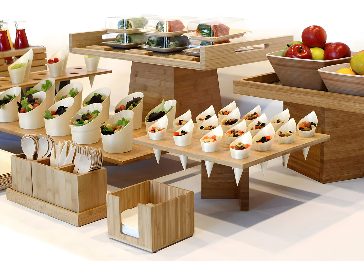 Soporte de Bambú L - Set de 2 - 6.25" - Pack de 2 Piezas