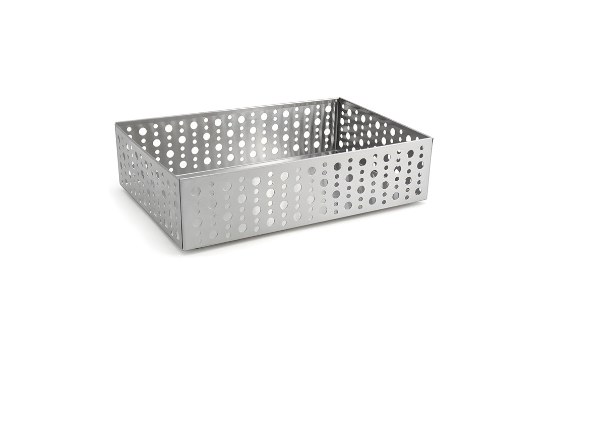 Cesta de acero inoxidable con puntos - Pack de 4 piezas 9"x6