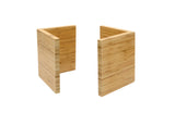 Soportes de Bambú L de 9" - Set de 2 - Natural - Pack x 2