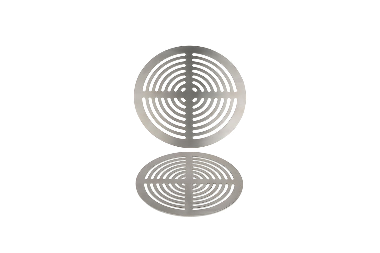 Plato Grill Redondo de Acero Inoxidable 9" - Pack de 2 pcs