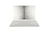 Placa de Parrilla Acero Inoxidable 22" x 14" Pack de 2 Pcs