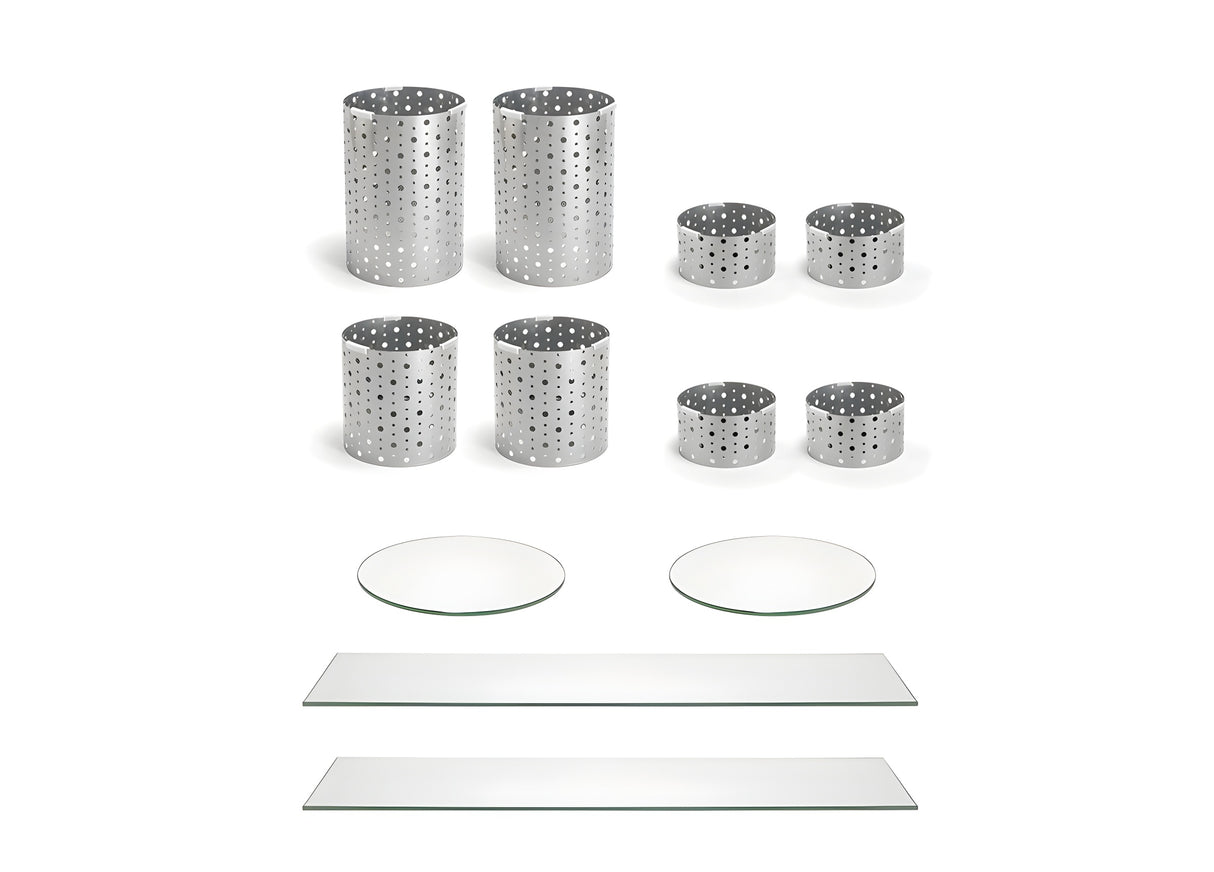 Esenciales Buffet - Dots - Cristal Claro en Plata, pack 1 pc
