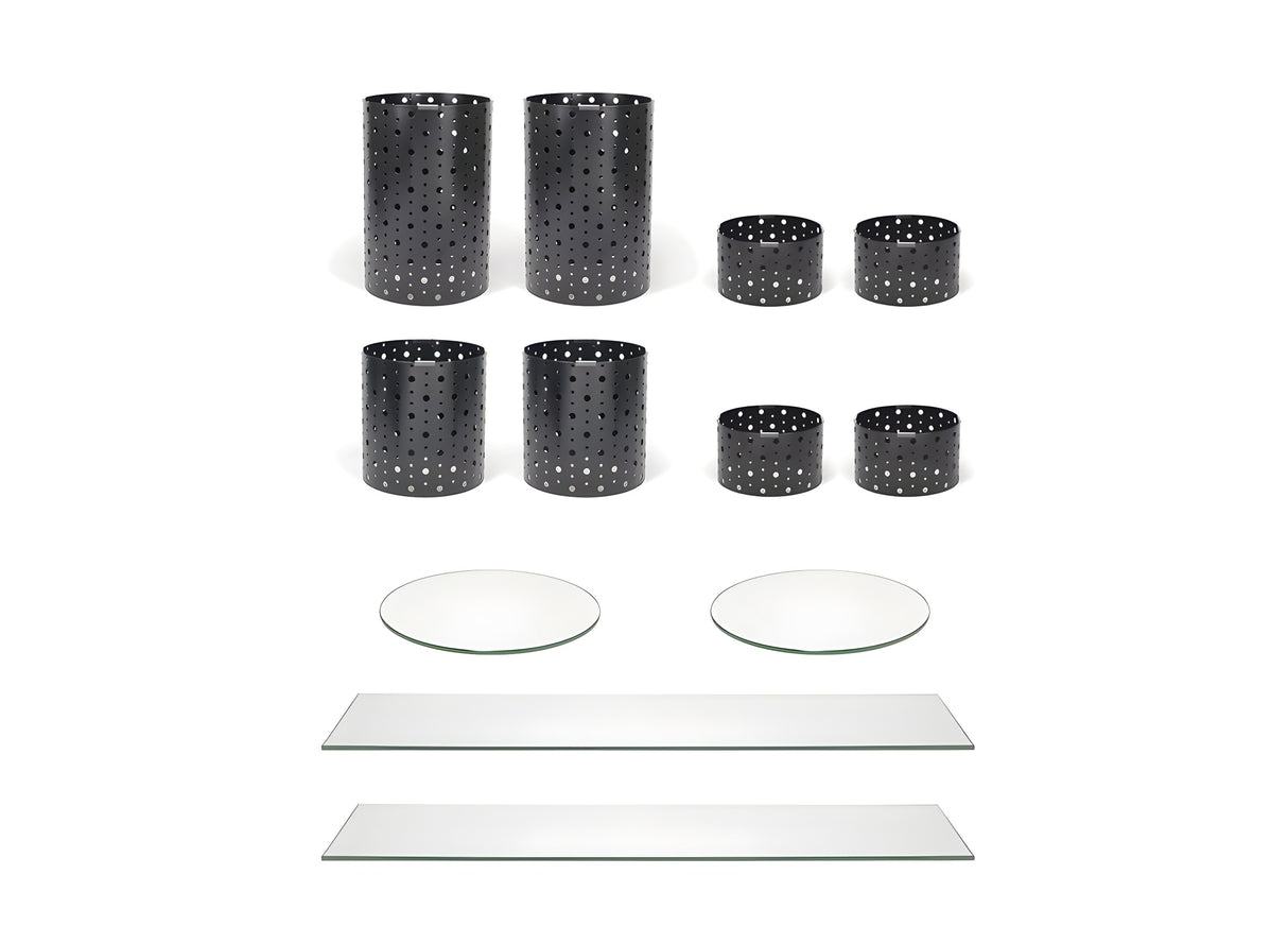 Esenciales Buffet - Dots - Cristal Claro en Negro - Pack x 1 pc