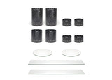 Esenciales Buffet - Dots - Cristal Claro en Negro - Pack x 1 pc
