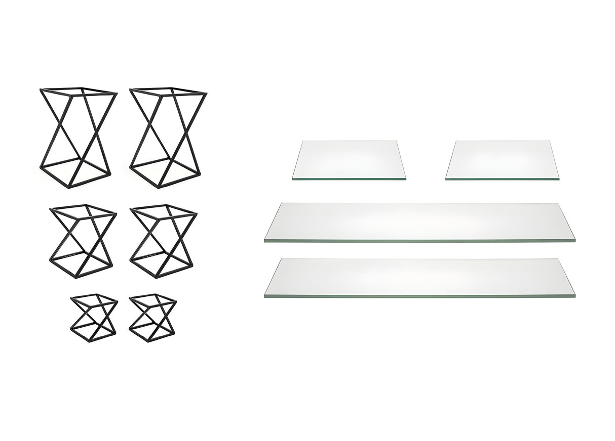 Esenciales Buffet - Twist - Cristal Transparente en Negro Matte