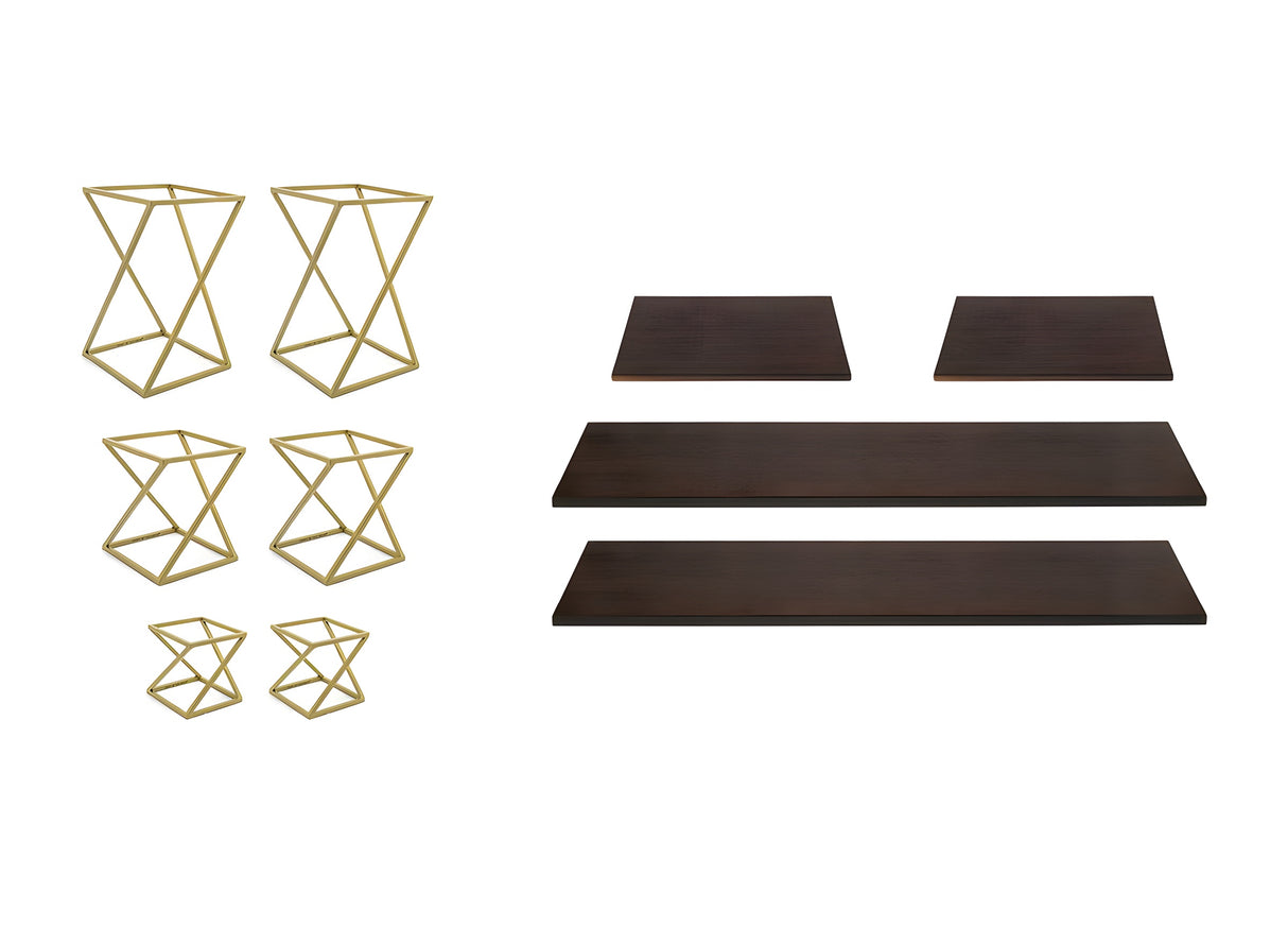 Esencial Buffet - Twist - Bambú Mahogany en Brass Mate, 1 pcs