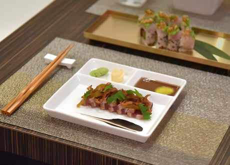 Plato Dividido Mod® 7.5" Cuadrado Pack de 12 Piezas