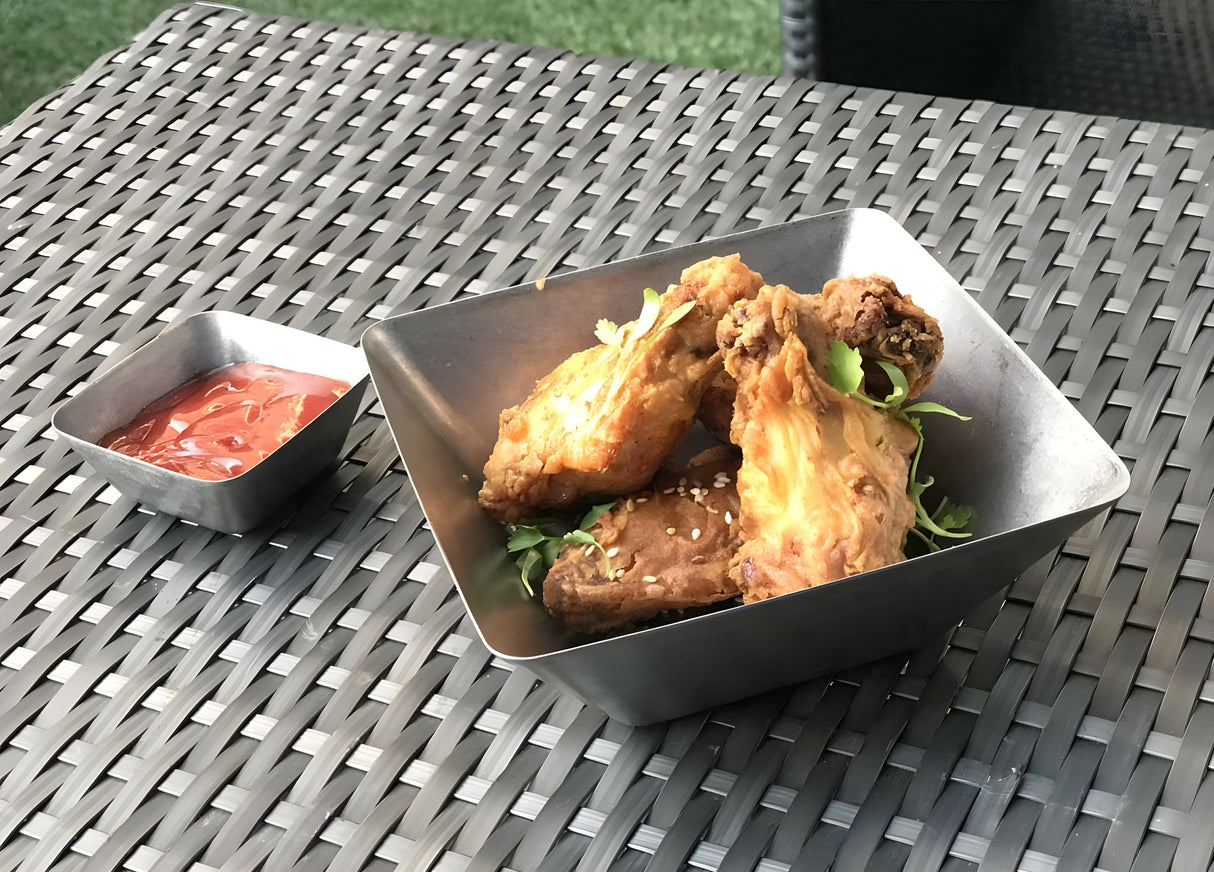 Bowl Cuadrado Acero Inoxidable Mod® 21 oz - 5.5" Pack x 12 pcs