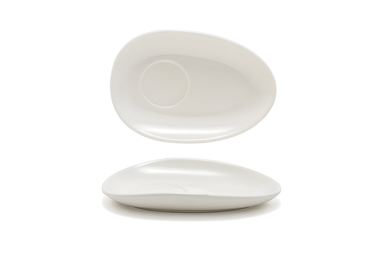 Plato Oval Tides® 7" Escallop - Pack de 12 piezas