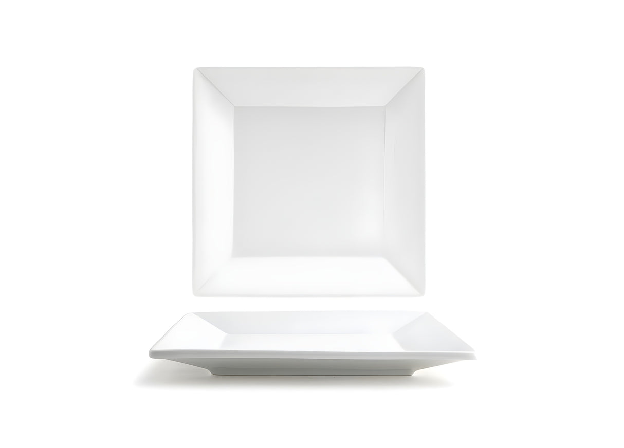 Plato Cuadrado Kyoto™ 9" Pack de 6 Piezas, Cerámica Resistente