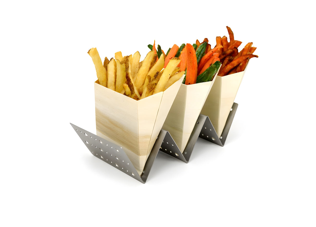 Soporte para Tacos de Acero Inoxidable - 8" x 4" - Pack de 12