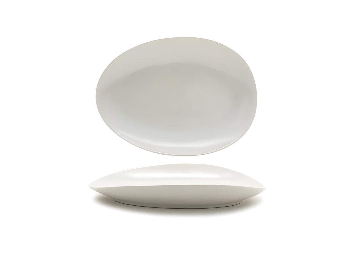 Plato Oval Tides® 12" Escallop - Paquete de 2 piezas