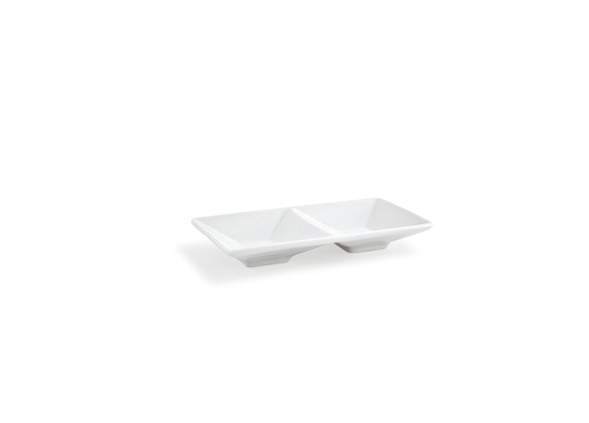 Plato Dividido Kyoto™ 2 oz, 6" x 3", Paquete de 12 Piezas