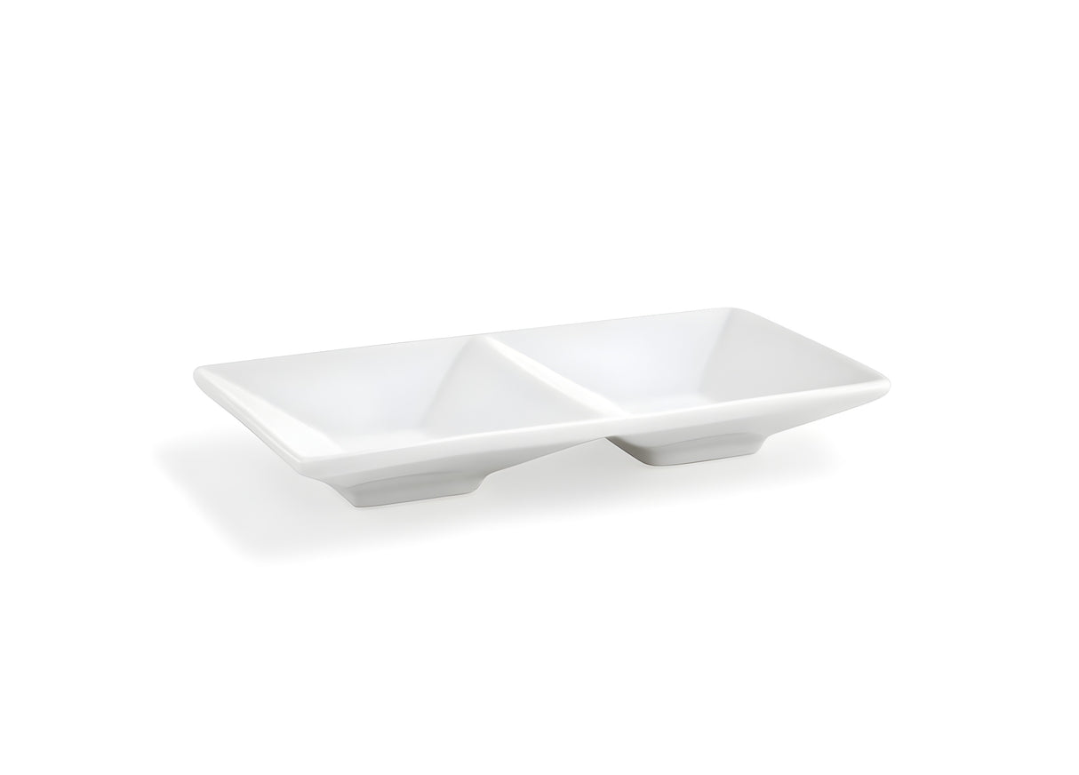 Plato Dividido Kyoto™ 6 oz 9" x 4.5" Pack de 6 Piezas