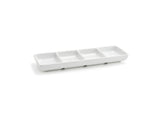 Plato Rectangular Cuatro Compartimentos 4 oz - Pack de 12 pcs