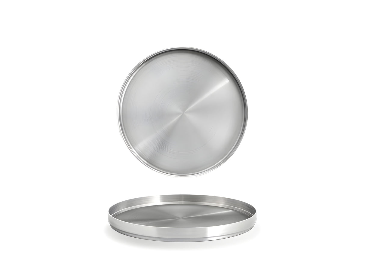 Plato Redondo Soho de Acero Inoxidable 7.5" pack x 12 pcs