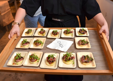 Bandeja de servicio de bambú 26"x18" - Pack de 2 pcs