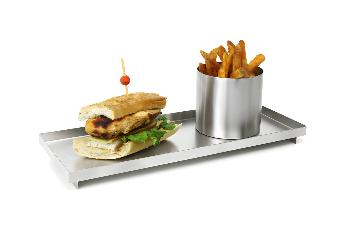 Bandeja de acero inoxidable 12.25" x 4.75" pack 6 pcs