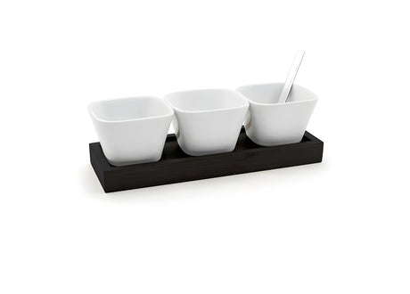 Bandeja de bambú 10" x 3.5" - Pack de 6 unidades, modelo 1234