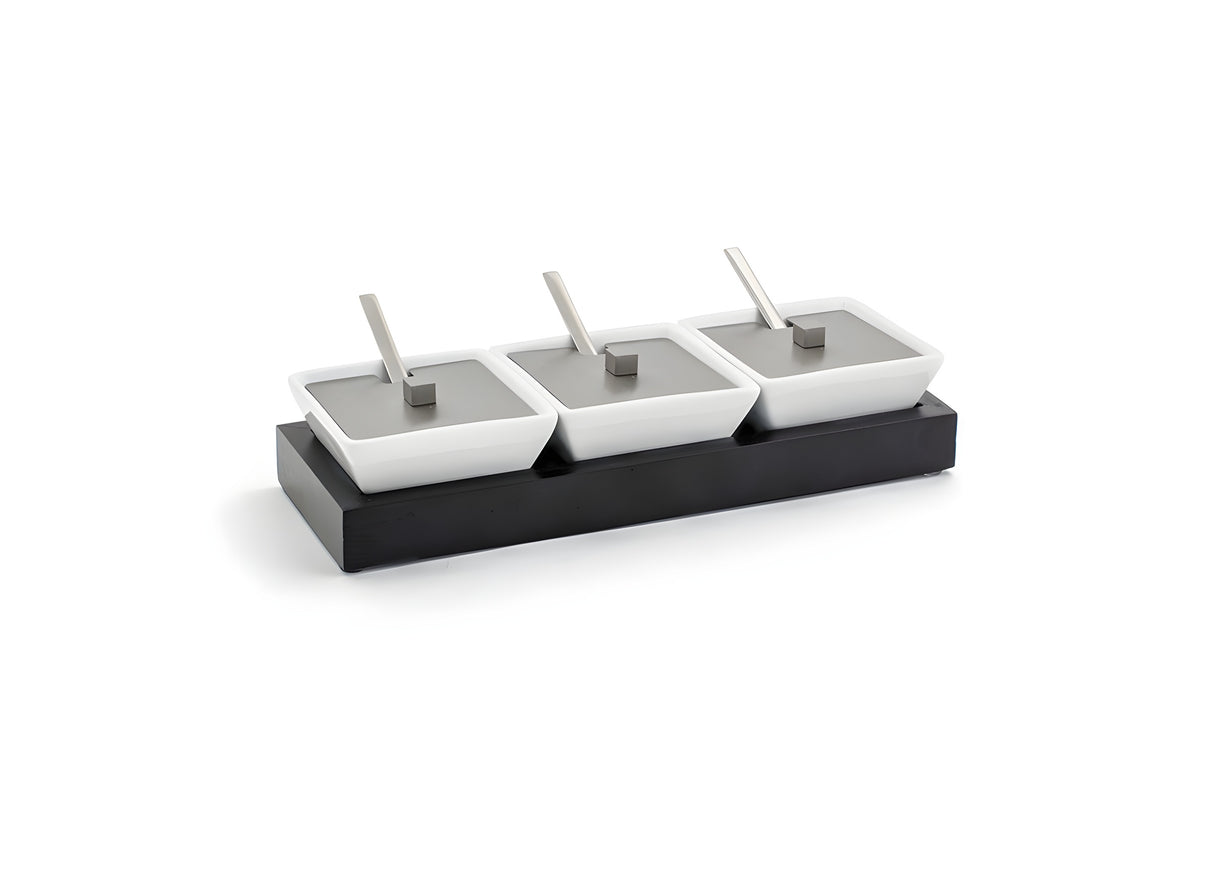 Bandeja de bambú 10" x 3.5" - Pack de 6 unidades, modelo 1234